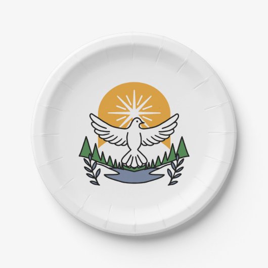 Im Geist Gottes erwachen wir - Glaube und Freiheit Pappteller (Vorderseite)