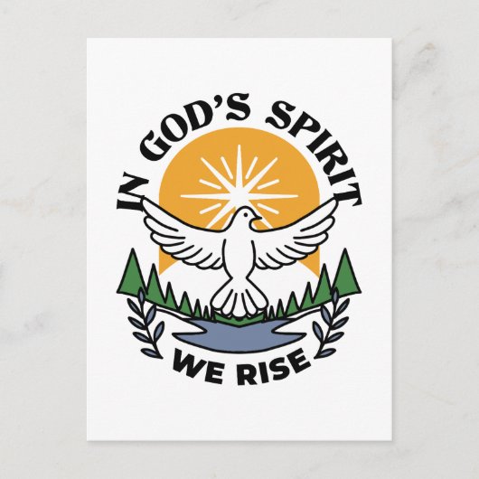 Im Geist Gottes erwachen wir - Glaube und Freiheit Postkarte (Vorderseite)