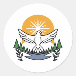 Im Geist Gottes erwachen wir - Glaube und Freiheit Runder Aufkleber