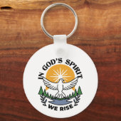 Im Geist Gottes erwachen wir - Glaube und Freiheit Schlüsselanhänger (Vorderseite)