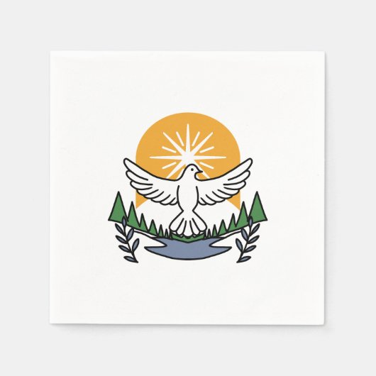 Im Geist Gottes erwachen wir - Glaube und Freiheit Serviette (Vorderseite)