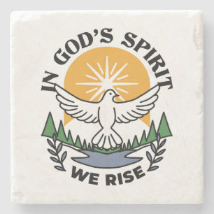 Im Geist Gottes erwachen wir - Glaube und Freiheit Steinuntersetzer