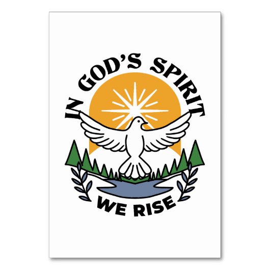 Im Geist Gottes erwachen wir - Glaube und Freiheit Tischnummer (Vorderseite)