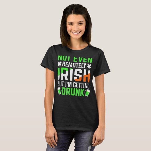 I'm Getting Drunk Irish Flag Shamrock St Patrick's T-Shirt (Vorne ganz)