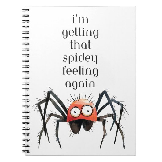 i'm getting that spidey feeling again notizblock (Vorderseite)