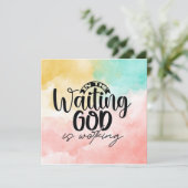 Im Gewartet Werk arbeitet Gott Karte (Stehend Vorderseite)