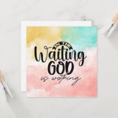 Im Gewartet Werk arbeitet Gott Karte (Vorderseite/Rückseite Beispiel)