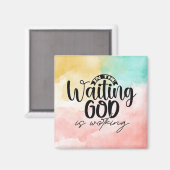 Im Gewartet Werk arbeitet Gott Magnet (Vorderseite/Rückseite)