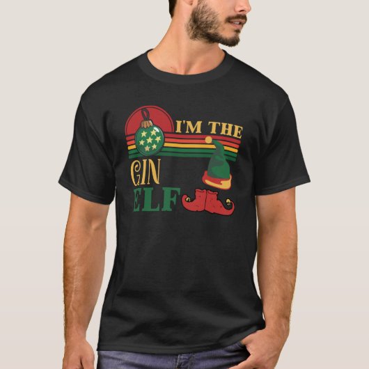Im Gin Elf Funny Matching Christmas Classic T- T-Shirt (Vorderseite)