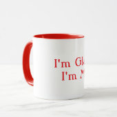 I'm Glad I'm Me White Tasse (Vorderseite Links)