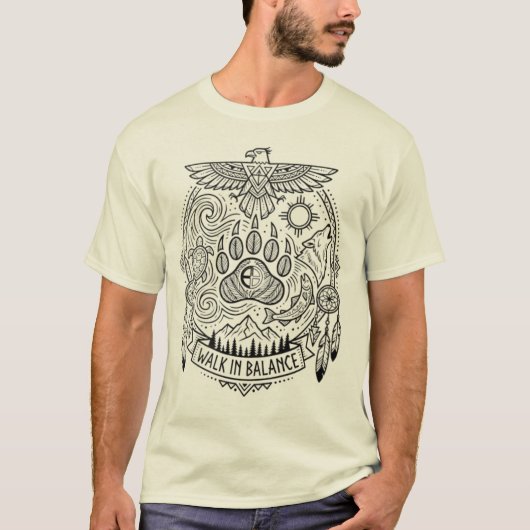 Im Gleichgewicht gehen T-Shirt (Vorderseite)