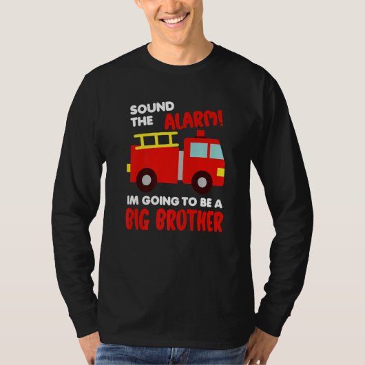 Im Going To Be A Big Brother Firetruck Baby Revea T-Shirt (Vorderseite)