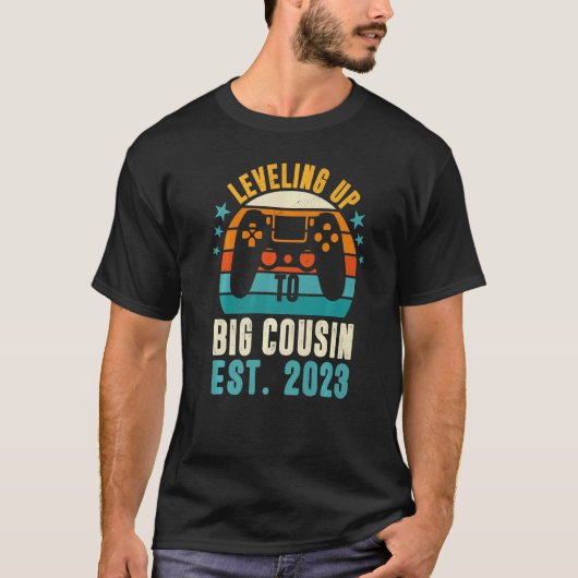 I'm Going To Be A Big Cousin 2023 Leveled Up To C T-Shirt (Vorderseite)
