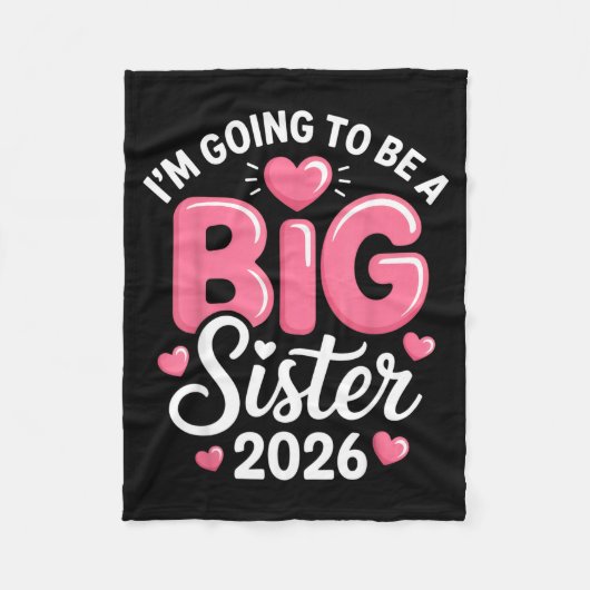 I'm Going To Be A Big Sister 2026 Announcement For Fleecedecke (Vorderseite)
