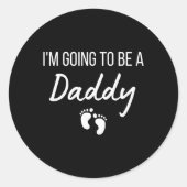 I'm Going To Be A Daddy Pregnancy Announcement New Runder Aufkleber (Vorderseite)