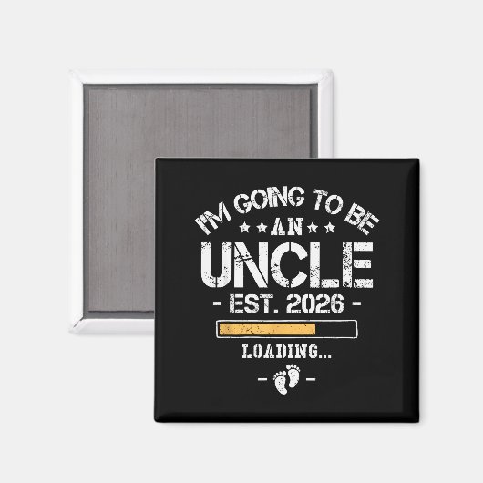 Im Going To Be An Uncle 2026 - New Baby Announceme Magnet (Vorderseite/Rückseite)