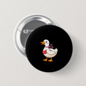 I'm Goosey For You Coquette Valentine Goose Button (Vorne & Hinten)
