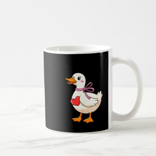 I'm Goosey For You Coquette Valentine Goose Kaffeetasse (Rechts)
