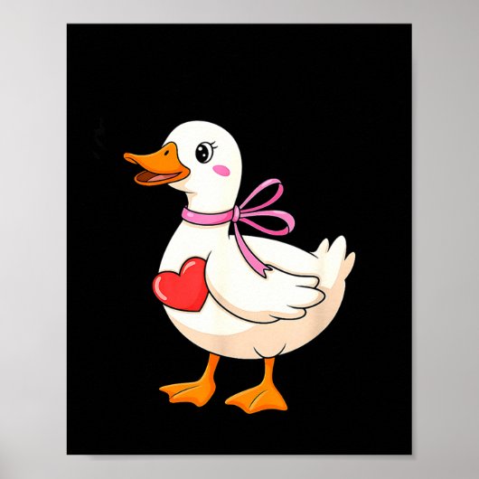 I'm Goosey For You Coquette Valentine Goose Poster (Vorne)
