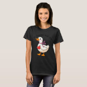 I'm Goosey For You Coquette Valentine Goose T-Shirt (Vorne ganz)
