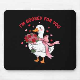 Im Goosey Für Dich Dummer Gänse Blumenstrauß Valen Mousepad
