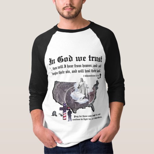 Im GOTT VERTRAUEN WIR - 2 Chronik-7:14 T-Shirt (Vorderseite)