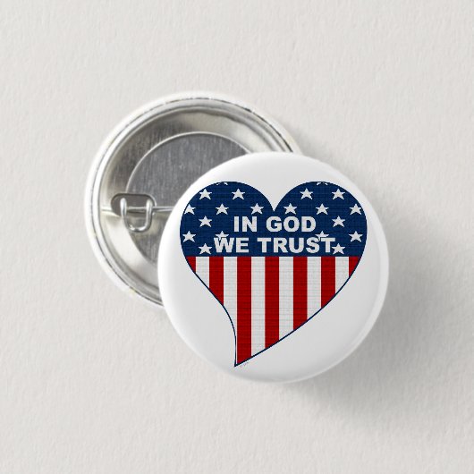 Im Gott vertrauen wir Button (Vorne & Hinten)