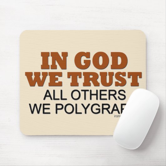 Im Gott vertrauen wir Spaß Mousepad (Mit Mouse)
