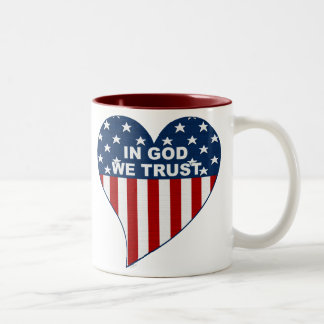 Im Gott vertrauen wir Zweifarbige Tasse