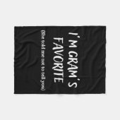 I'm Gram's Favorite - Fleecedecke (Vorderseite (Horizontal))