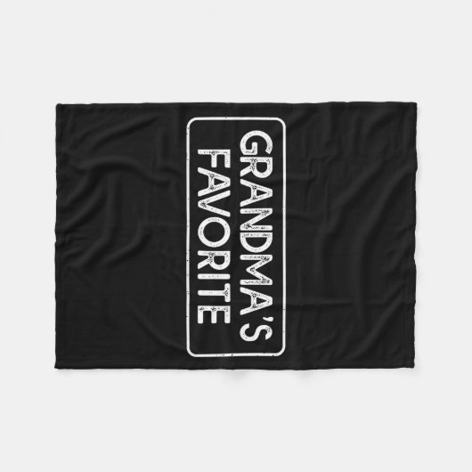 I'm Grandma's Favorite Funny Grandson Granddaughte Fleecedecke (Vorderseite (Horizontal))