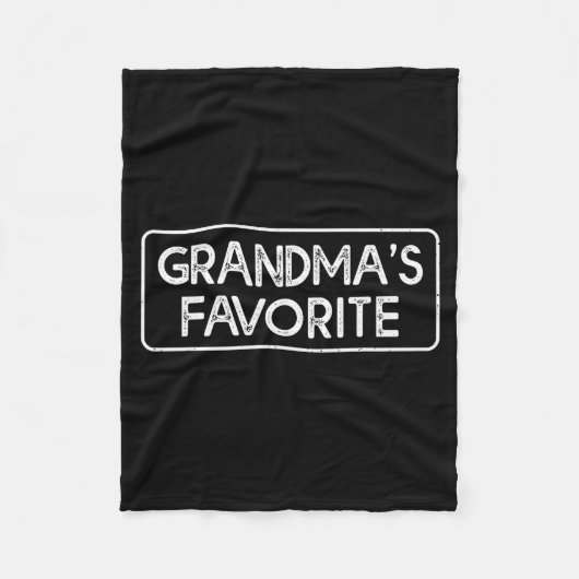 I'm Grandma's Favorite Funny Grandson Granddaughte Fleecedecke (Vorderseite)