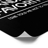 I'm Grandma's Favorite Grandson Granddaughter Humo Poster (Ecke)