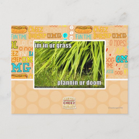 im Gras Postkarte (Vorderseite)