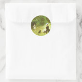 Im Gras Runder Aufkleber (Tasche)