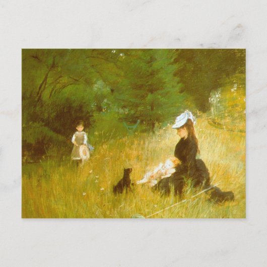 Im Gras von Berthe Morisot Postkarte (Vorderseite)