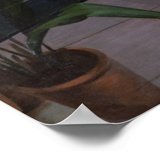 Im Greenhouse, 1881 Poster (Ecke)