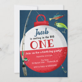 Im großen ONE Fishing - Erster Geburtstag Einladung