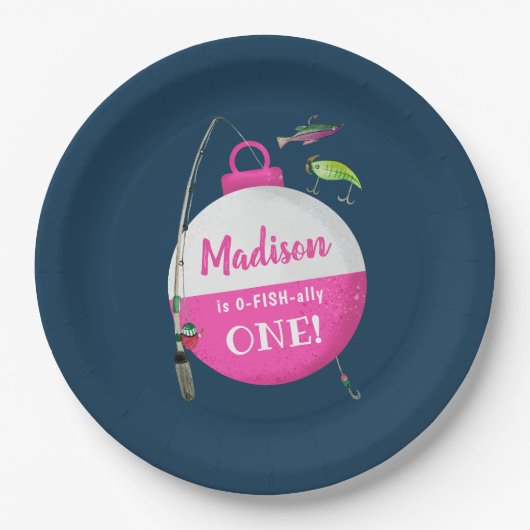 Im großen ONE Fishing zum Geburtstag Pappteller (Vorderseite)