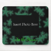 Im grünen Sternenmuster Rahmen Maus-Pad Mousepad (Vorne)