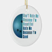 Im gutes Blau des Bowlings-schönes Im Keramikornament (Rechts)