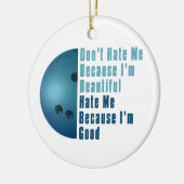 Im gutes Blau des Bowlings-schönes Im Keramikornament (Links)