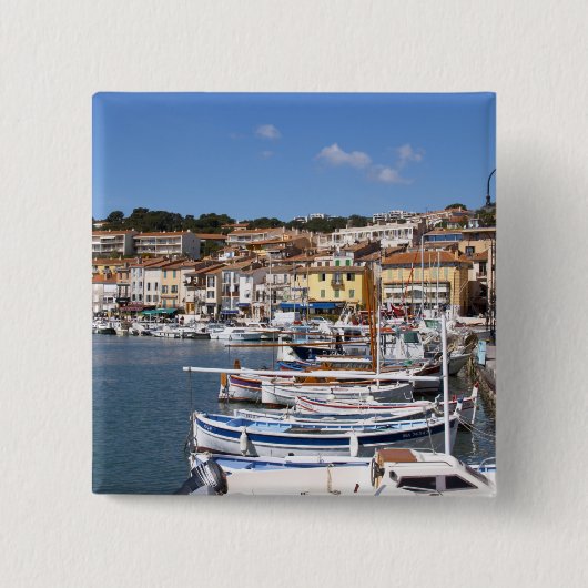 Im Hafen in Cassis Dorf. Fischerei und Button (Vorderseite)