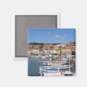 Im Hafen von Cassis Dorf. Fischerei und Magnet (Vorderseite/Rückseite)