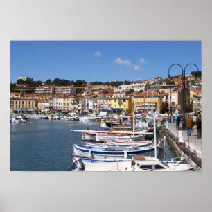 Im Hafen von Cassis Dorf. Fischerei und Poster