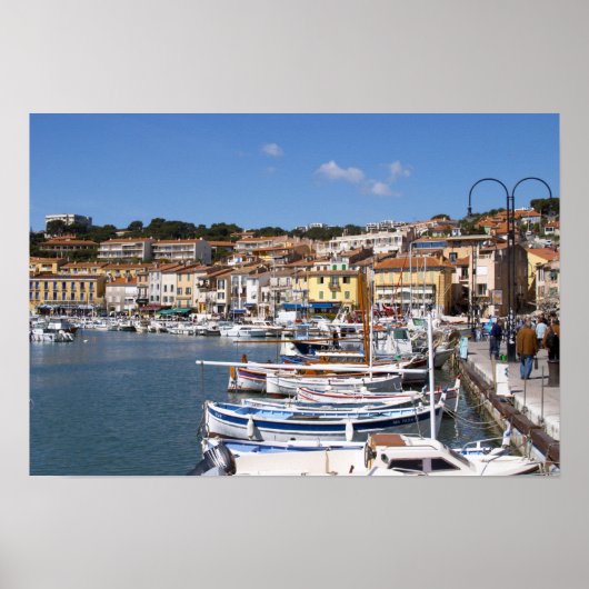 Im Hafen von Cassis Dorf. Fischerei und Poster (Vorne)