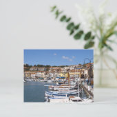Im Hafen von Cassis Dorf. Fischerei und Postkarte (Stehend Vorderseite)