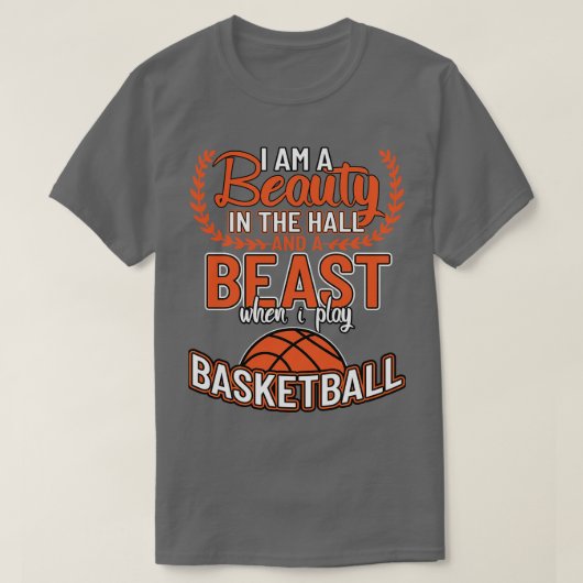 Im Hallenbasketball bin ich eine Schönheit T-Shirt (Design vorne)