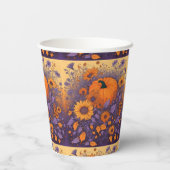 Im Halloween-Garten Pappbecher (Rückseite)