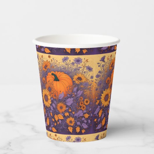 Im Halloween-Garten Pappbecher (Vorderseite)